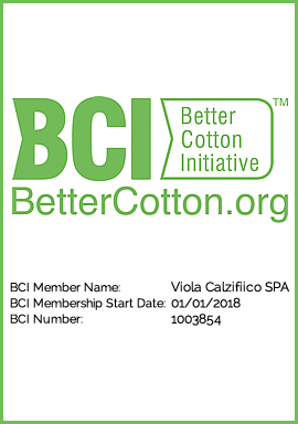 certificato BCI Viola calzificio